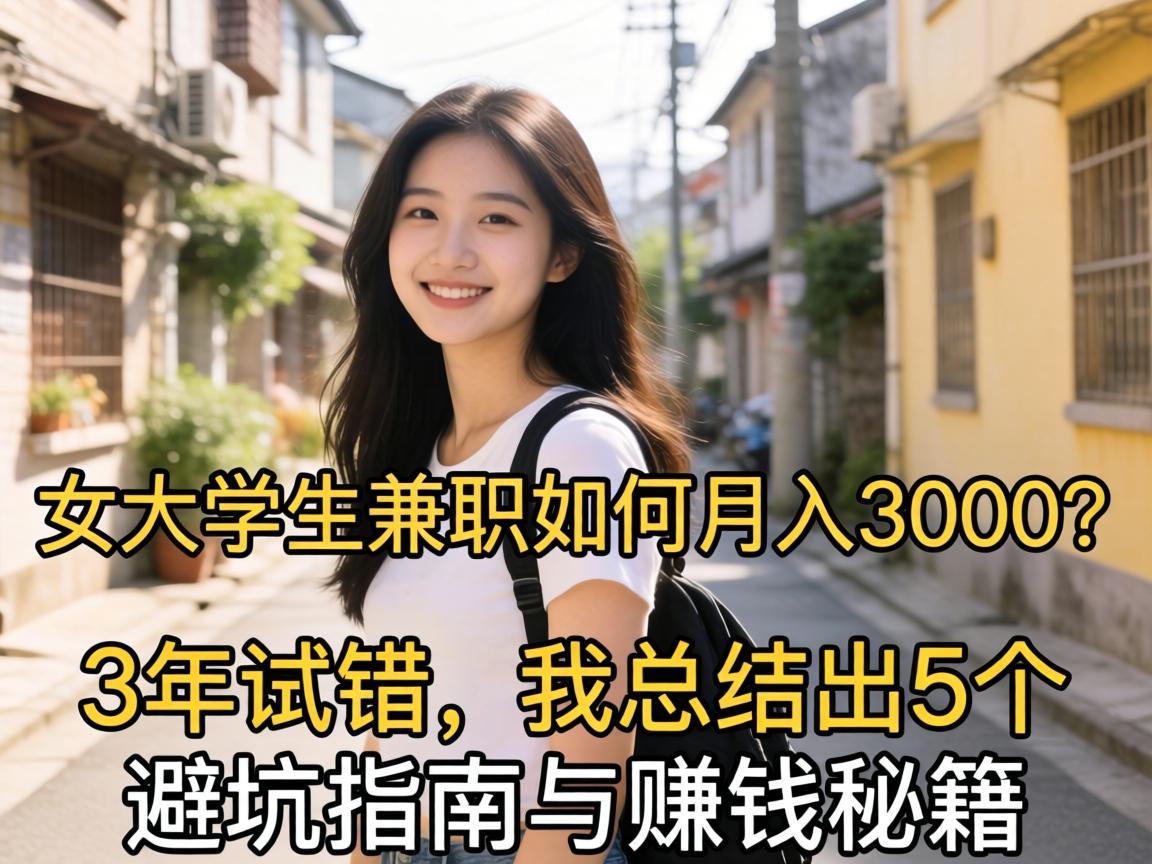 女大学生兼职如何月入3000?3年试错,我总结出5个避坑指南与赚钱秘籍
