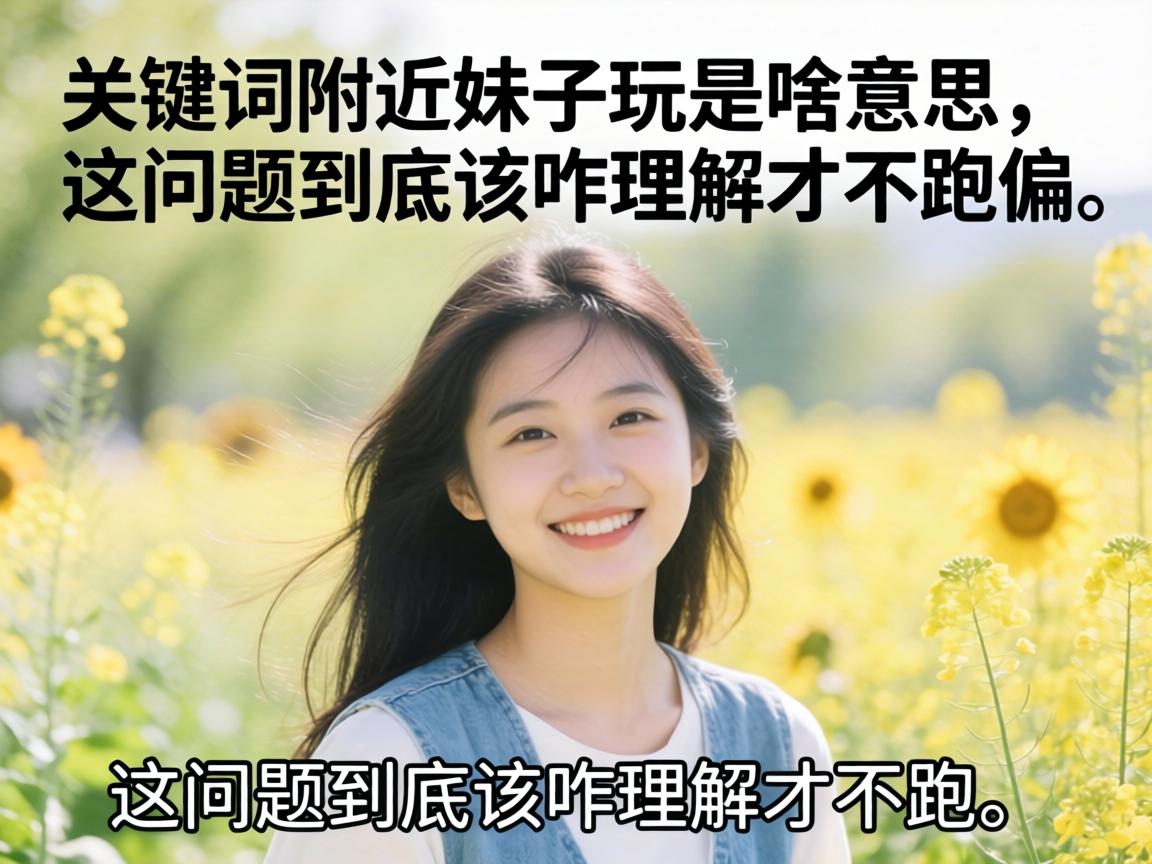 附近有妹子玩是啥意思?这问题到底该咋理解才不跑偏?