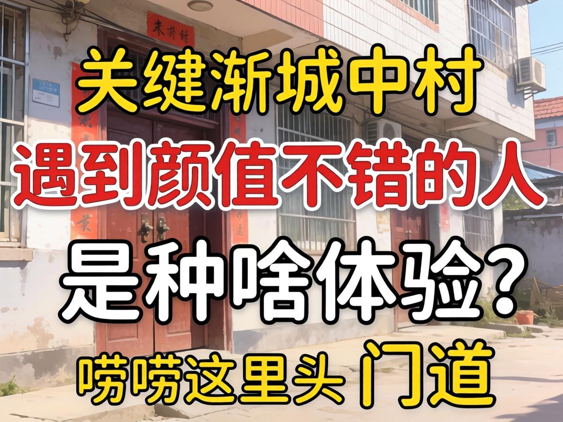 城中村遇到颜值不错的人,是种啥体验?唠唠这里头的门道