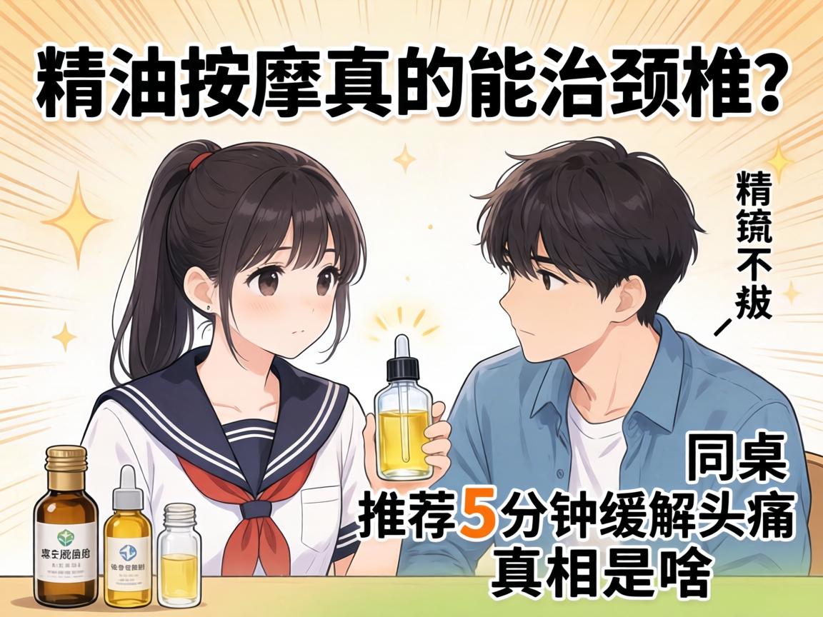 女高中生的精油按摩真的能治颈椎?,同桌推荐5分钟缓解头痛的真相是啥?