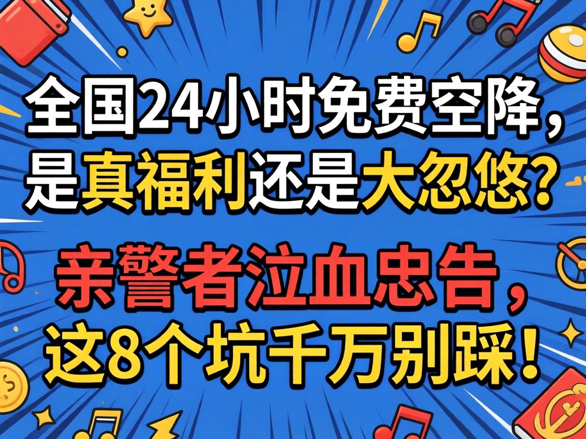 全国24小时免费空降,是真福利还是大忽悠?亲历者泣血忠告,这8个坑千万别踩!