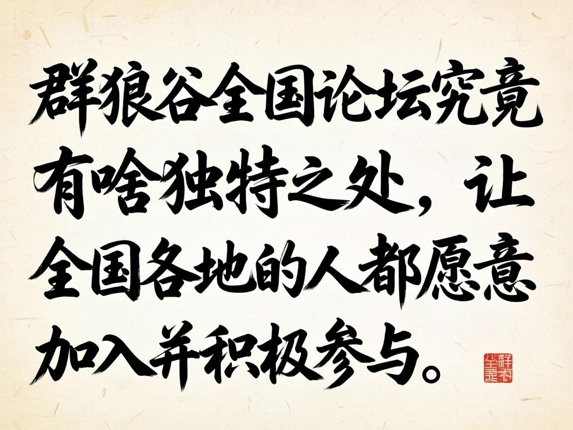 群狼谷全国论坛究竟有啥独特之处,让全国各地的人都愿意加入并积极参与?