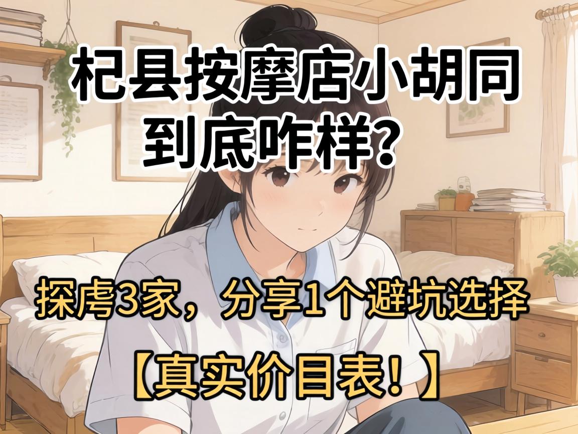 杞县按摩店小胡同到底咋样?探店3家,分享1个避坑选择和真实价目表