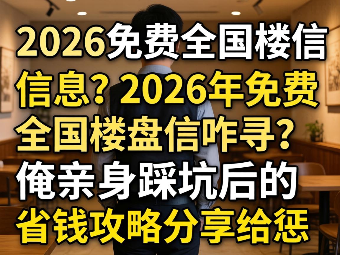 2026免费全国楼信信息?2026年免费全国楼盘信咋寻?俺亲身踩坑后的省钱攻略分享给恁