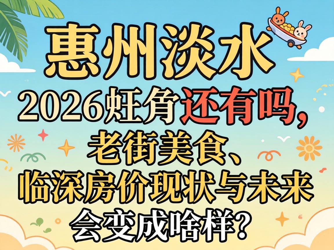 惠州淡水2026还有吗,老街美食、临深房价现状与未来会变成啥样?