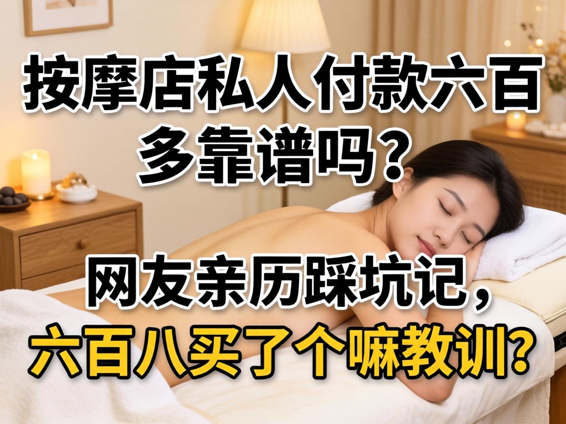 按摩店私人付款六百多靠谱吗?网友亲历踩坑记,六百八买了个嘛教训?