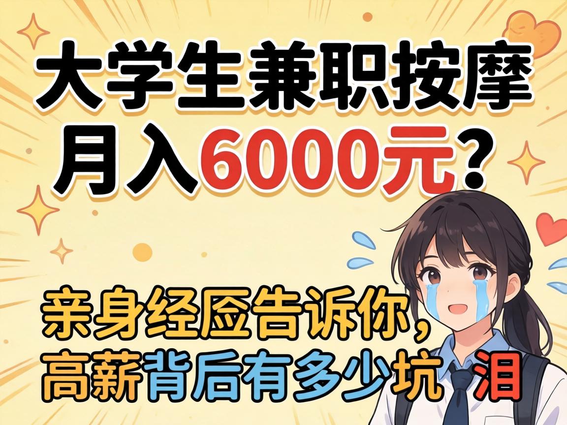 大学生兼职按摩月入6000元?亲身经历告诉你,高薪背后有多少坑和泪
