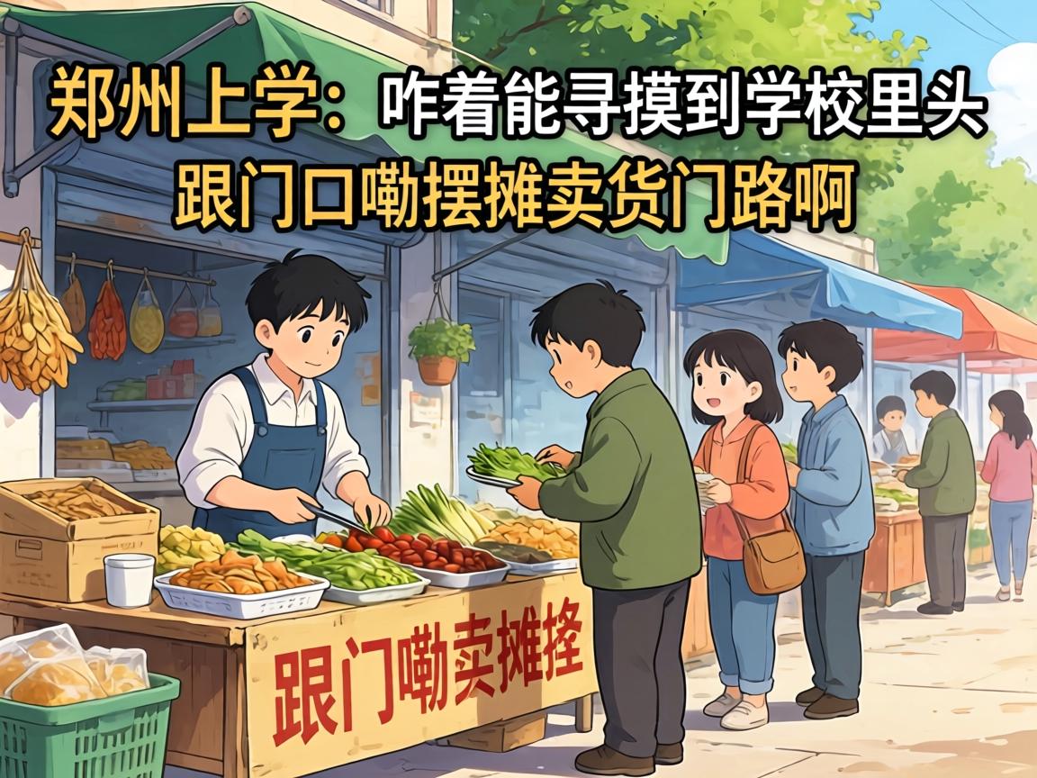 在郑州上学,咋着能寻摸到学校里头跟门口嘞摆摊卖货门路啊?