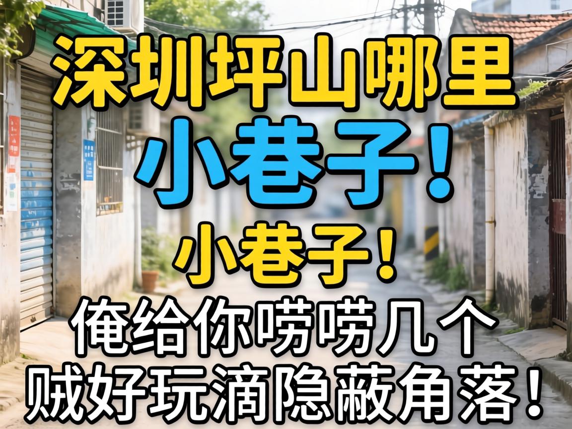 深圳坪山哪里有小巷子?俺给你唠唠几个贼好玩滴隐蔽角落!