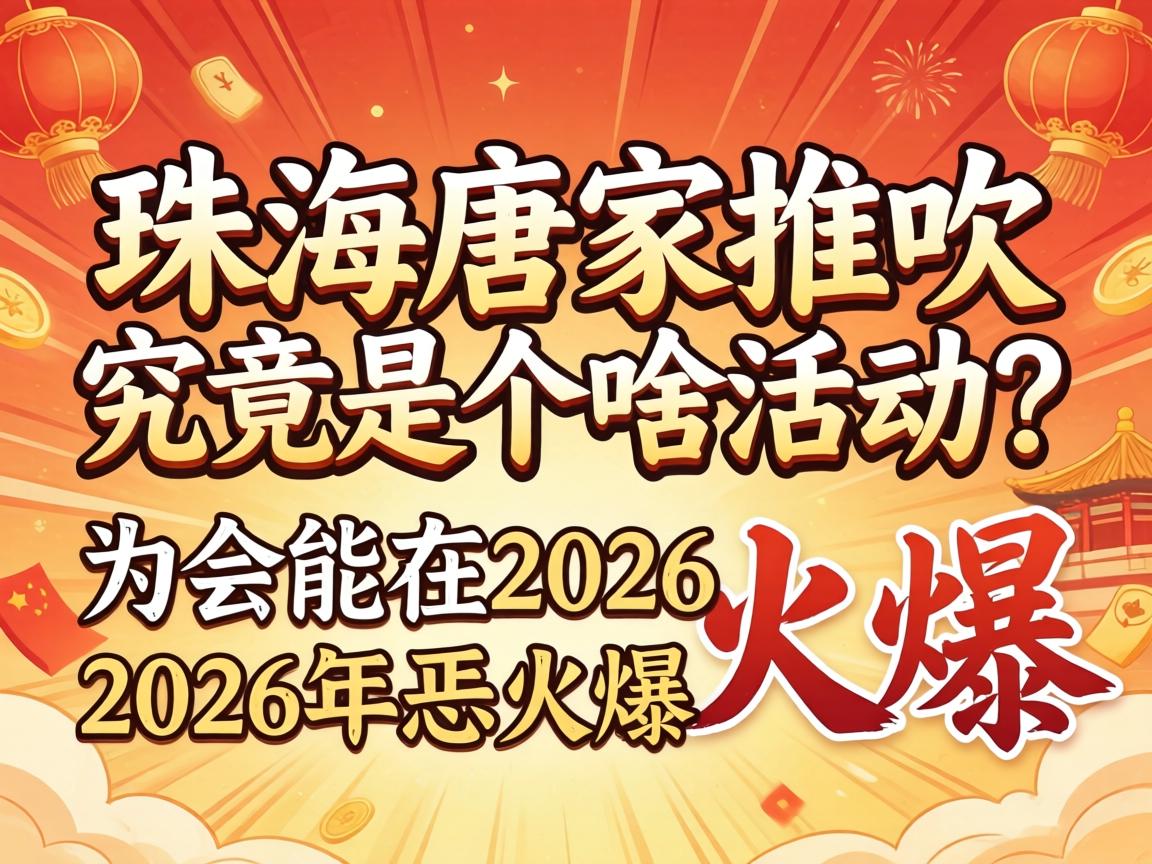 珠海唐家推吹究竟是个啥活动?为啥能在2026年恁火爆?