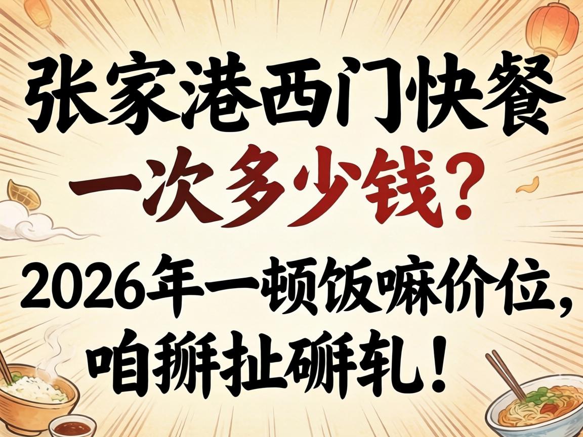 张家港西门快餐一次多少钱?2026年一顿饭嘛价位,咱掰扯掰扯!