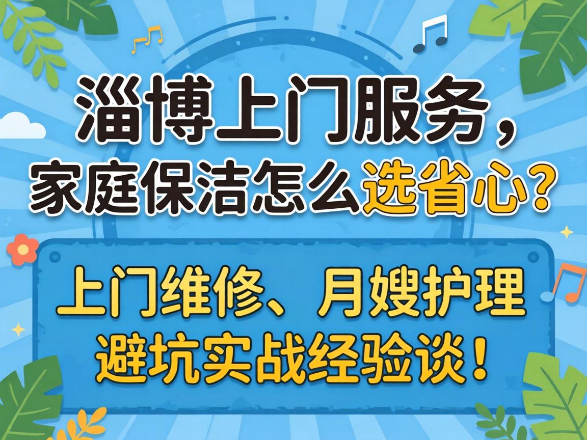 淄博上门服务,家庭保洁怎么选省心?上门维修、月嫂护理避坑实战经验谈!
