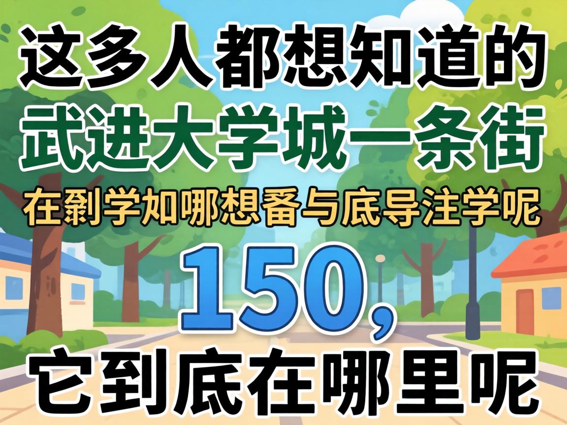 许多人都想知道的武进大学城一条街150,它到底在哪里呢?