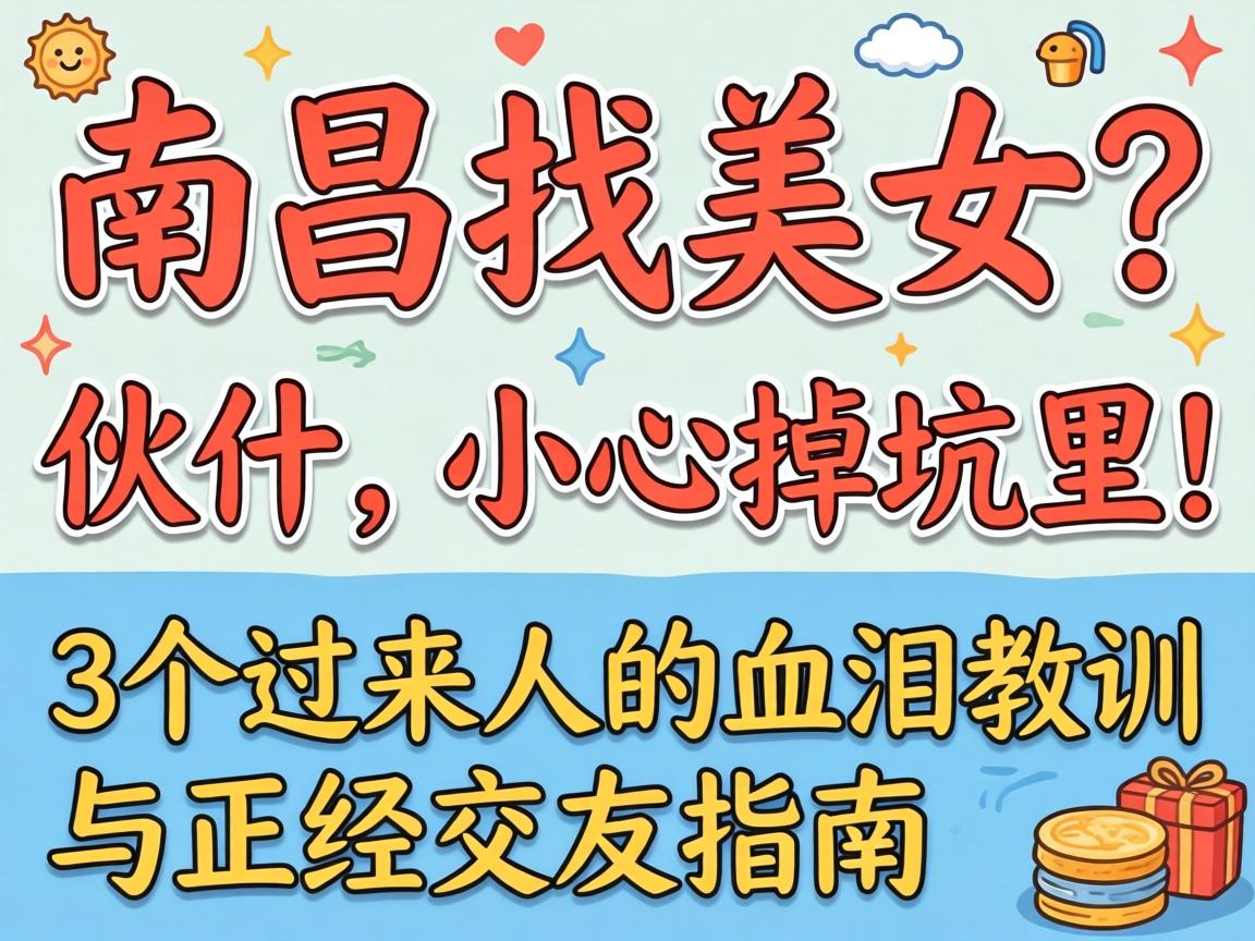 南昌找美女?伙计,小心掉坑里!3个过来人的血泪教训与正经交友指南