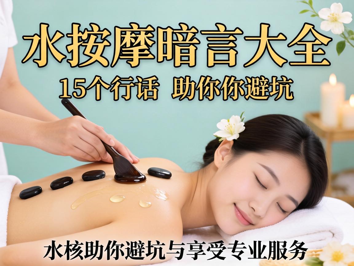 水疗按摩暗语大全,这15个行话助你避坑与享受专业服务