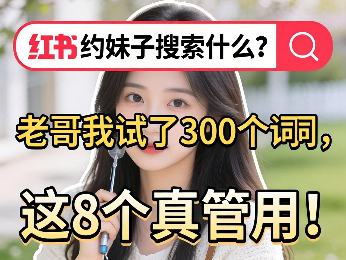 小红书约妹子搜索什么?老哥我试了300个词,这8个真管用!