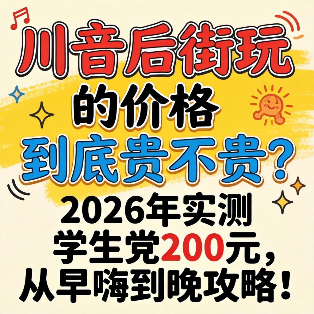 川音后街玩的价格,到底贵不贵?2026年实测,学生党200元从早嗨到晚攻略!
