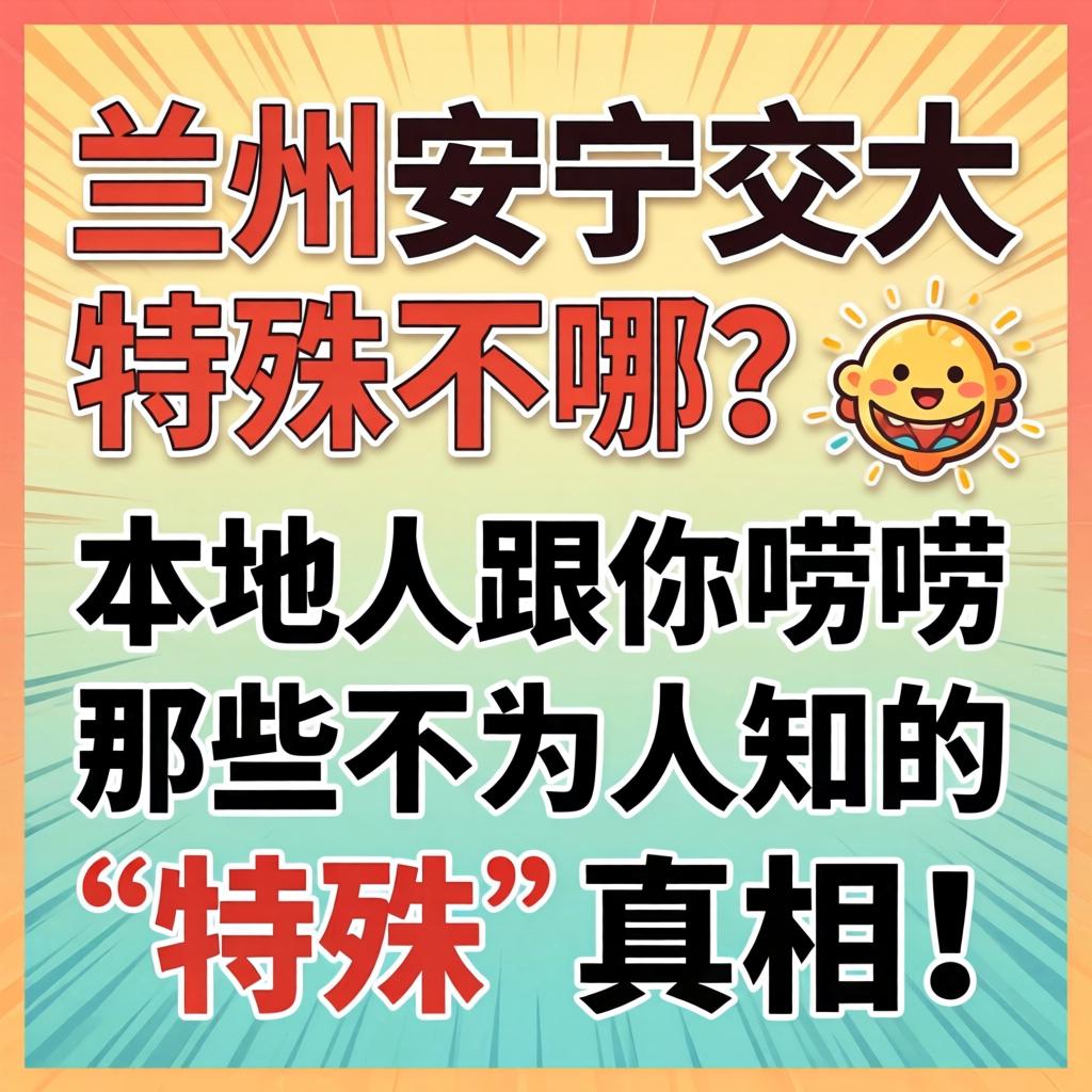兰州安宁交大特殊在哪?本地人跟你唠唠那些不为人知的“特殊”真相!