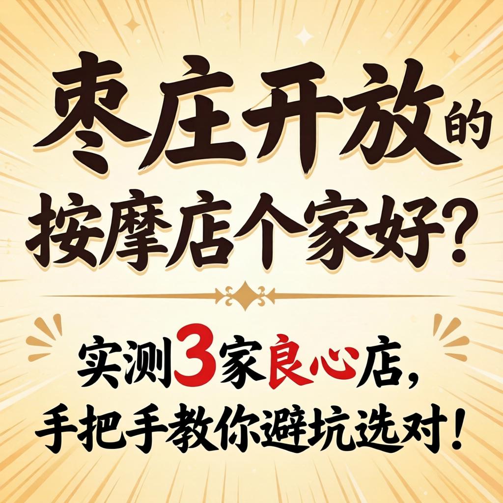 枣庄开放的按摩店哪家好?实测3家良心店,手把手教你避坑选对!