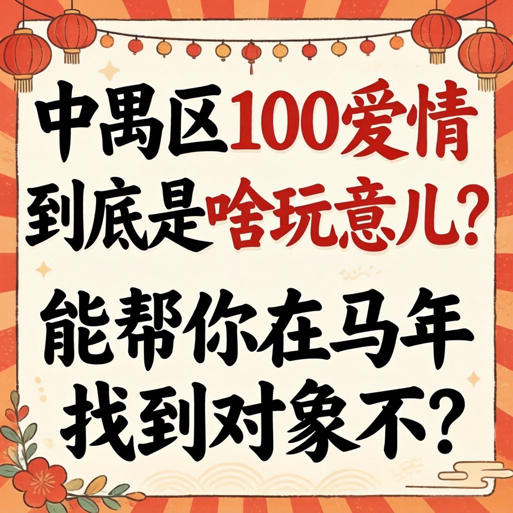 番禺区100爱情到底是啥玩意儿?能帮你在马年找到对象不?