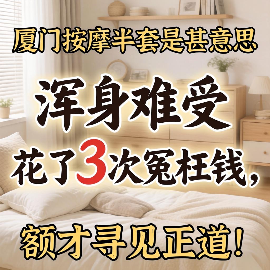 厦门按摩半套是甚意思?浑身难受花了3次冤枉钱,额才寻见正道!