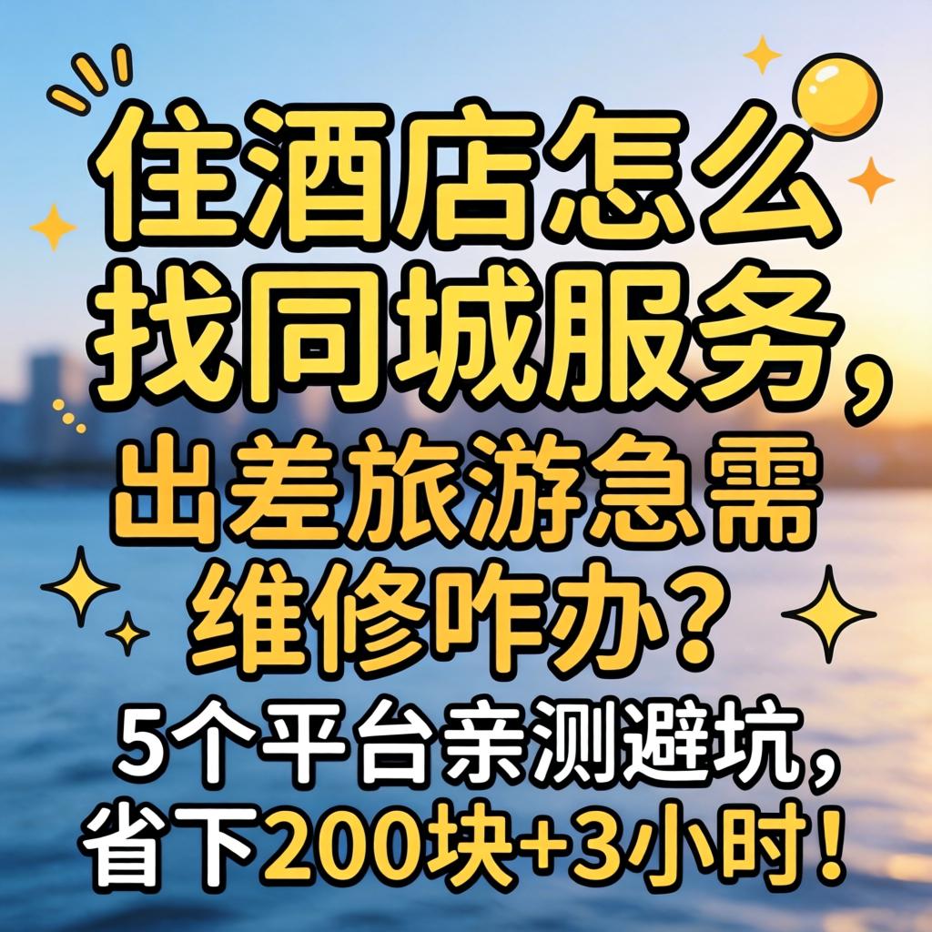 住酒店怎么找同城服务,出差旅游急需维修咋办?5个平台亲测避坑,省下200块 3小时!