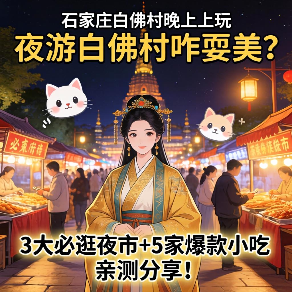 石家庄白佛村晚上玩的,夜游白佛村咋耍美?3大必逛夜市 5家爆款小吃,亲测分享!
