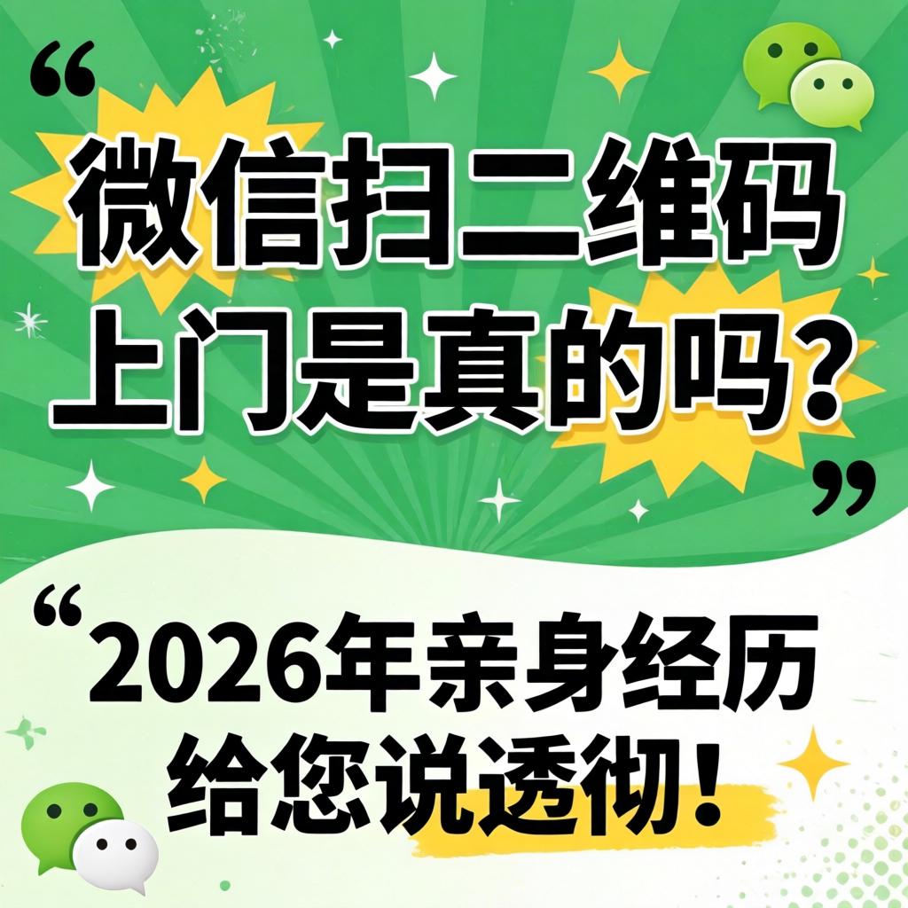 微信扫二维码上门是真的吗?2026年亲身经历给您说透彻!